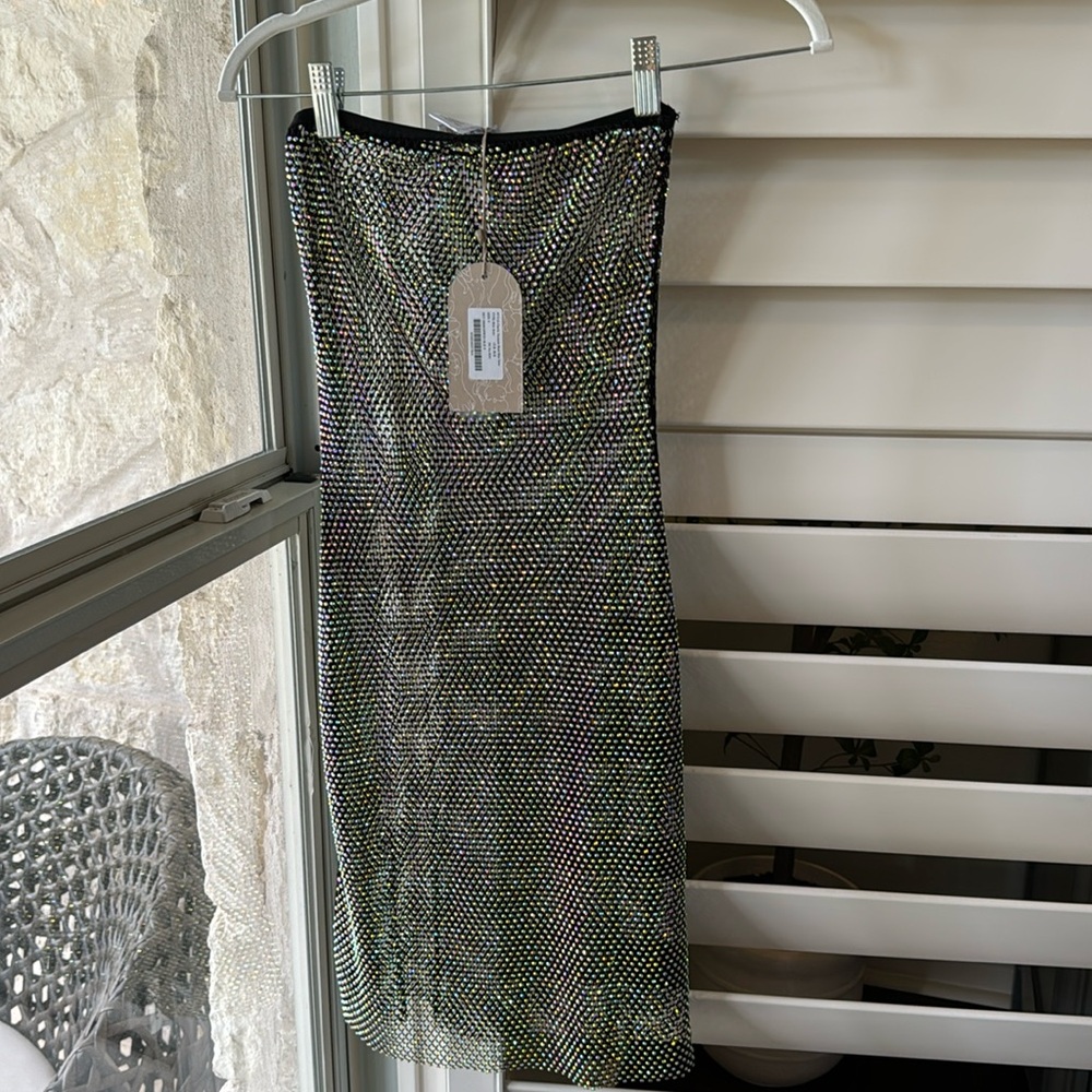 Diamond Mesh Mini Dress